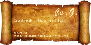 Csetneki Gabriella névjegykártya