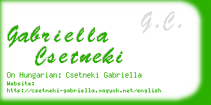 gabriella csetneki business card